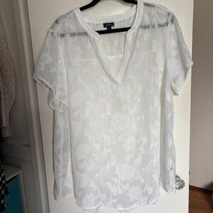 Torrid sheer floral shell top